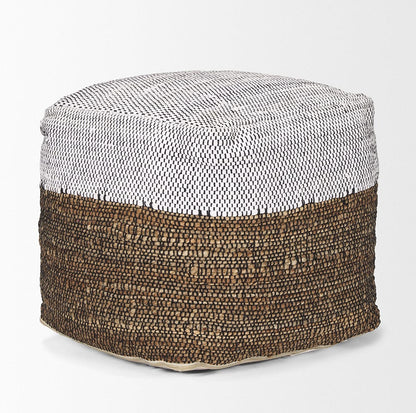 Mercana - Samiya Jute w/ White Cotton Pouf - 70760_CLOSEOUT view 3