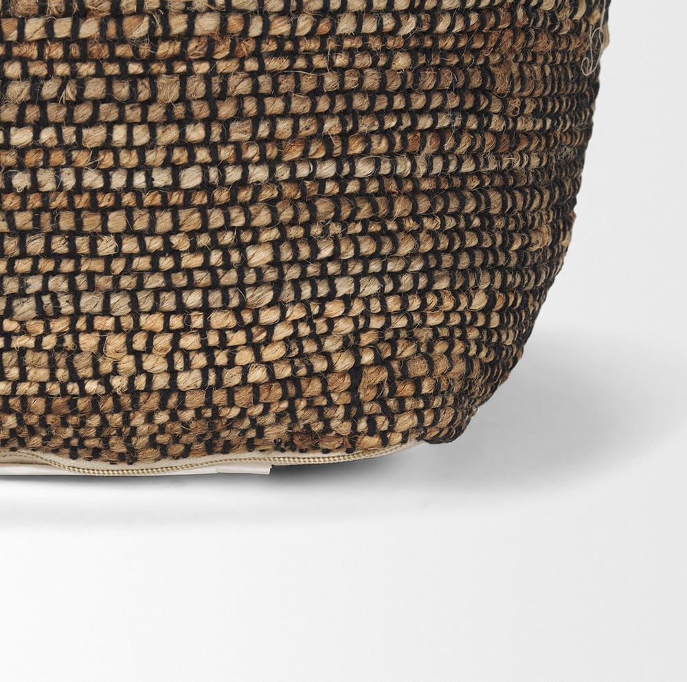 Mercana - Samiya Jute w/ White Cotton Pouf - 70760_CLOSEOUT view 7