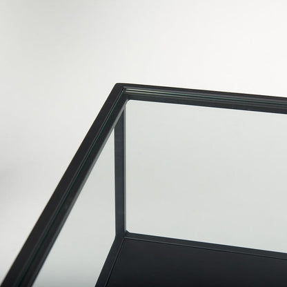 Mercana - Samson 15.7L x 15.7W x 21.3H Side Table Matte Black Metal and Glass - 70096 view 9