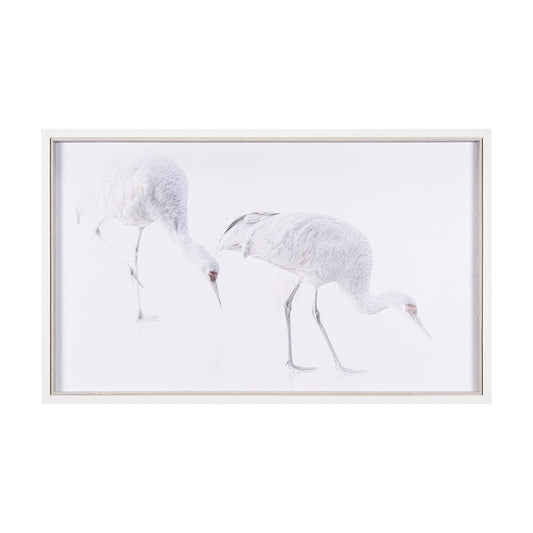 Mercana - Sandhill Crane I by Chad Mckay a Hand Embelished Textured Framed Art Print - 15416 view 1