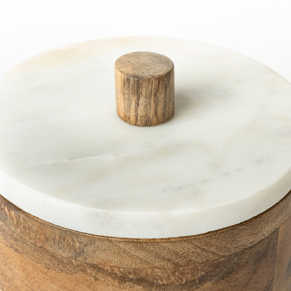 Mercana - Sandook Small 8H Brown Round Wooden Storage Jar - 68952_CLOSEOUT view 8