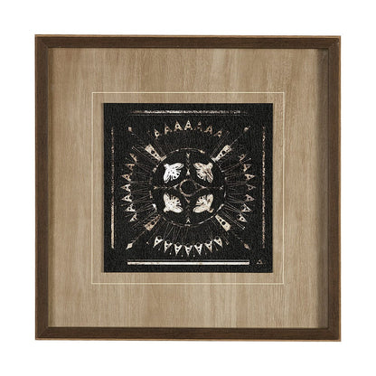 Mercana - Sandpainting-Ink I by Mercana Studio a Hand Embellished Textured Framed Art Print Matted under Glass - 13487 view 1