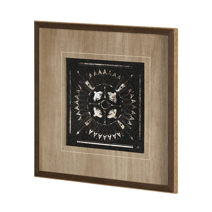 Mercana - Sandpainting-Ink I by Mercana Studio a Hand Embellished Textured Framed Art Print Matted under Glass - 13487 view 2