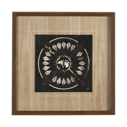 Mercana - Sandpainting-Ink II by Mercana Studio Hand Embellished Textured Framed Art Print Matted under Glass - 13488 view 1