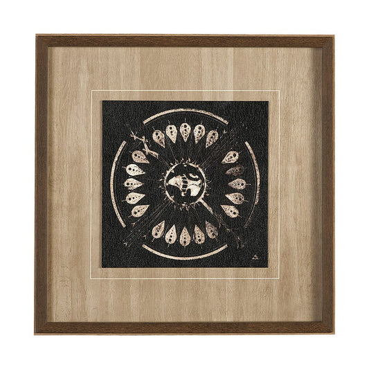 Mercana - Sandpainting-Ink II by Mercana Studio Hand Embellished Textured Framed Art Print Matted under Glass - 13488 view 1