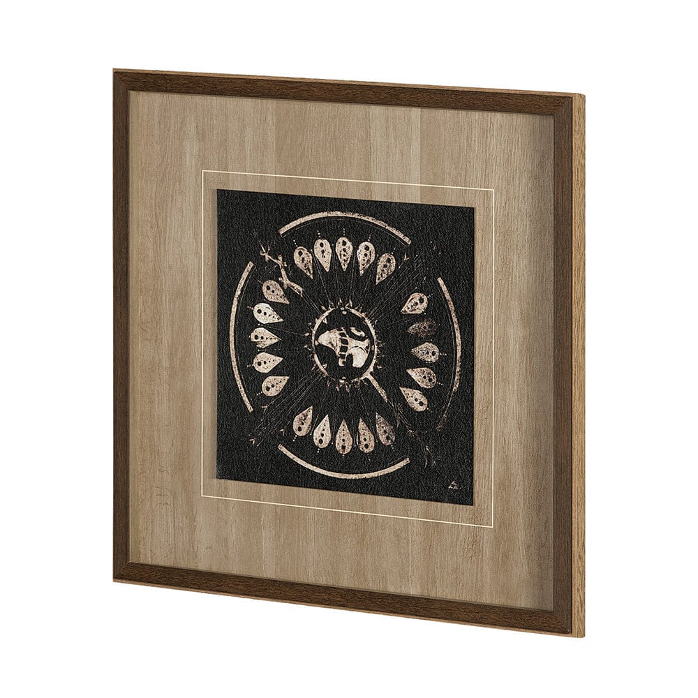 Mercana - Sandpainting-Ink II by Mercana Studio Hand Embellished Textured Framed Art Print Matted under Glass - 13488 view 2