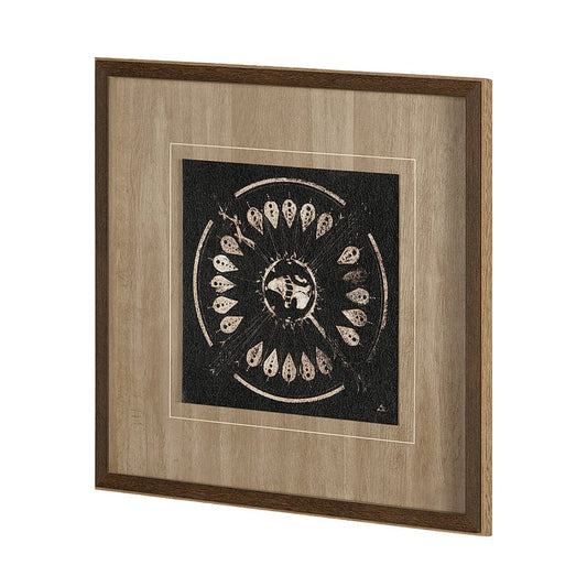 Mercana - Sandpainting-Ink II by Mercana Studio Hand Embellished Textured Framed Art Print Matted under Glass - 13488 view 2