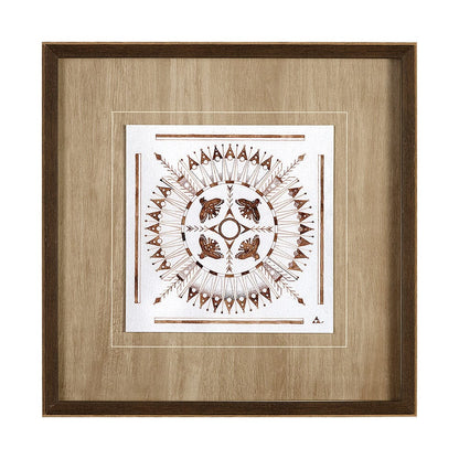 Mercana - Sandpainting-Watercolor I by Mercana Studio Hand Embellished Framed Art Print Matted under Glass - 13489 view 1