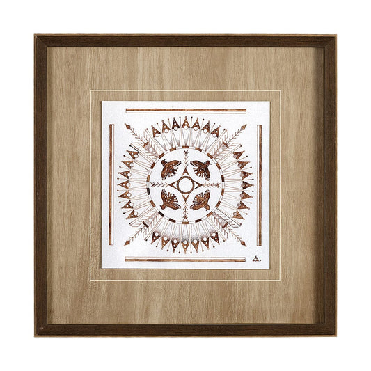 Mercana - Sandpainting-Watercolor I by Mercana Studio Hand Embellished Framed Art Print Matted under Glass - 13489 view 1