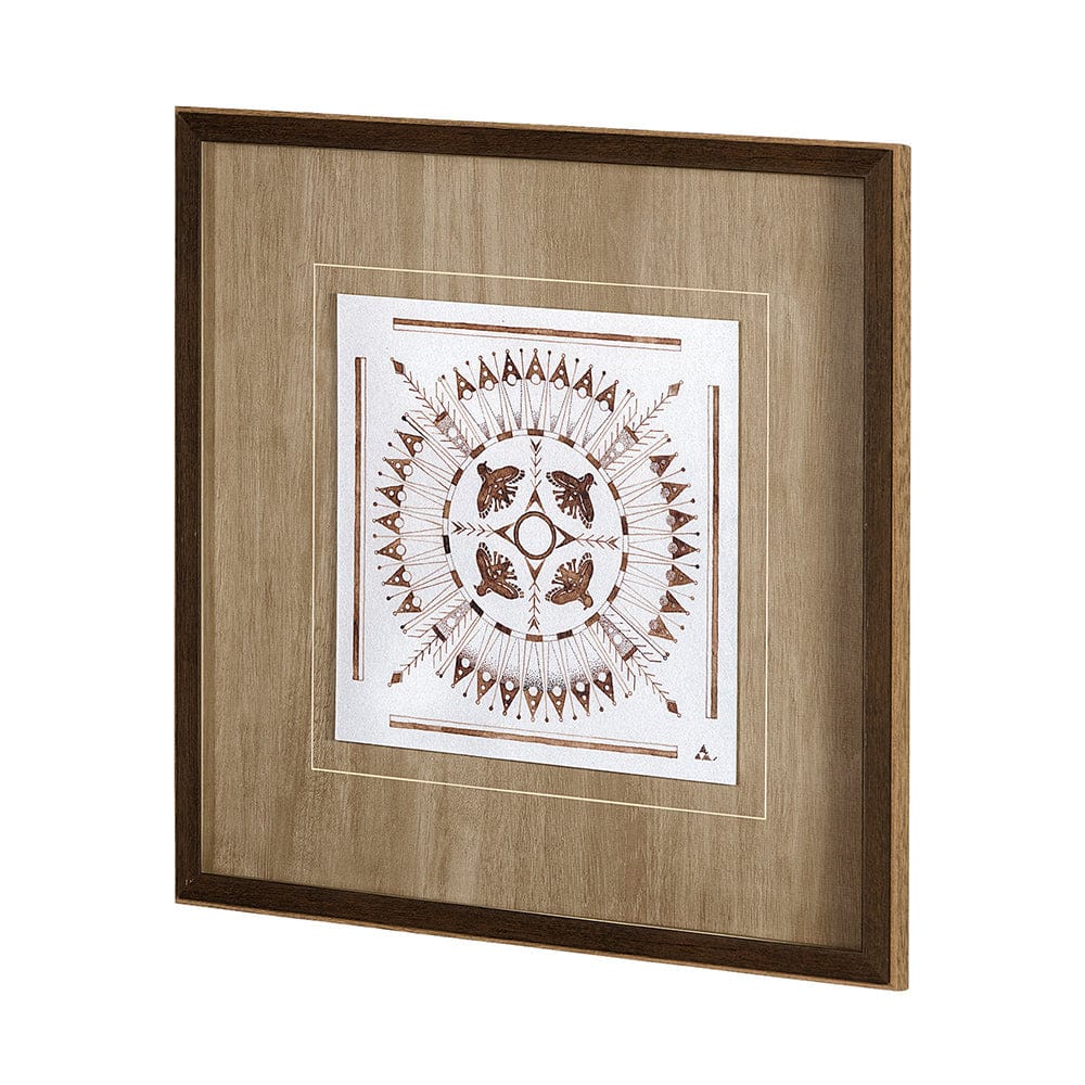 Mercana - Sandpainting-Watercolor I by Mercana Studio Hand Embellished Framed Art Print Matted under Glass - 13489 view 2