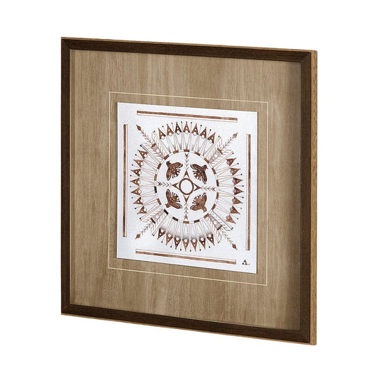 Mercana - Sandpainting-Watercolor I by Mercana Studio Hand Embellished Framed Art Print Matted under Glass - 13489 view 2