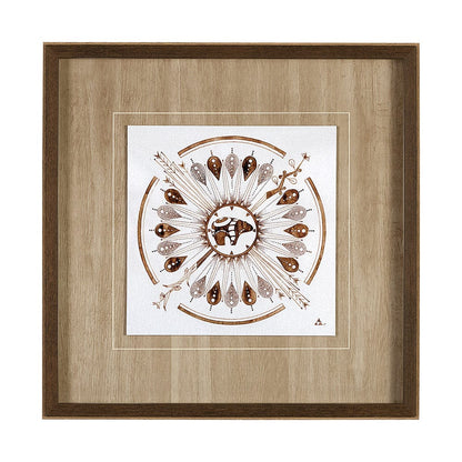 Mercana - Sandpainting-Watercolor II by Mercana Studio Hand Embellished Framed Art Print Matted under Glass - 13490 view 1