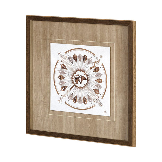 Mercana - Sandpainting-Watercolor II by Mercana Studio Hand Embellished Framed Art Print Matted under Glass - 13490 view 2