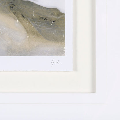 Mercana - Sandy Waves I by Mercana Studio a Hand Embellished Textured Framed Art Print Matted under Glass - 14863 view 6