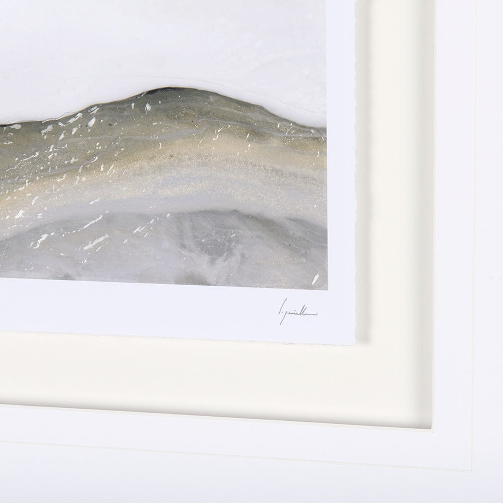 Mercana - Sandy Waves II by Mercana Studio a Hand Embellished Textured Framed Art Print Matted under Glass - 14864 view 6
