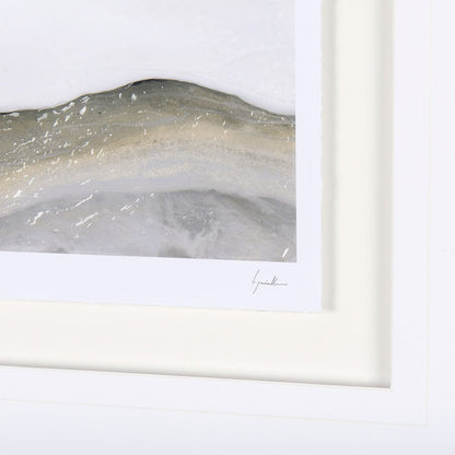 Mercana - Sandy Waves II by Mercana Studio a Hand Embellished Textured Framed Art Print Matted under Glass - 14864 view 6