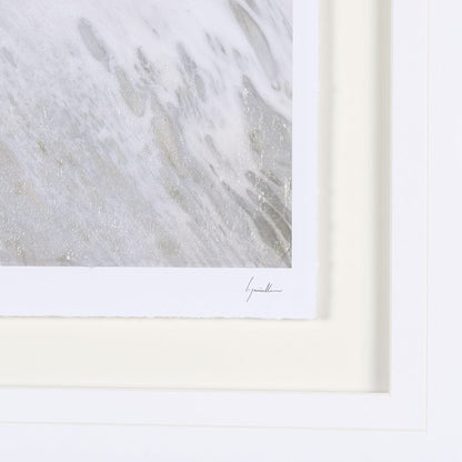 Mercana - Sandy Waves IV by Mercana Studio a Hand Embellished Textured Framed Art Print Matted under Glass - 14866 view 6