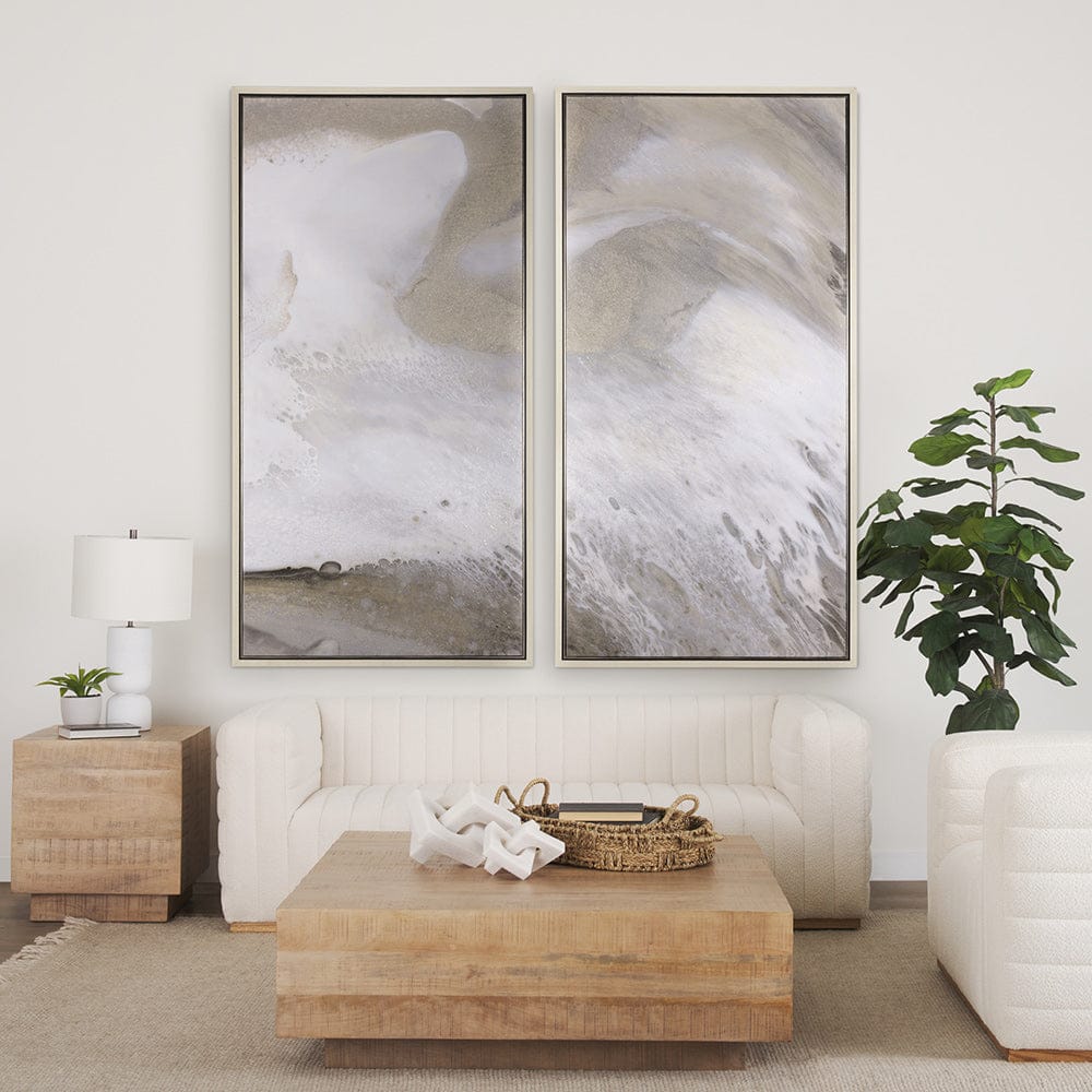 Mercana - Sandy Waves IV by Mercana Studio a Hand Embellished Textured Framed Canvas - 102575-FL view 8