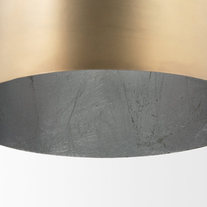 Mercana - Sanne Antiqued Gold Metal w/ Silver Foil Large Pendant Light - 70757 view 8