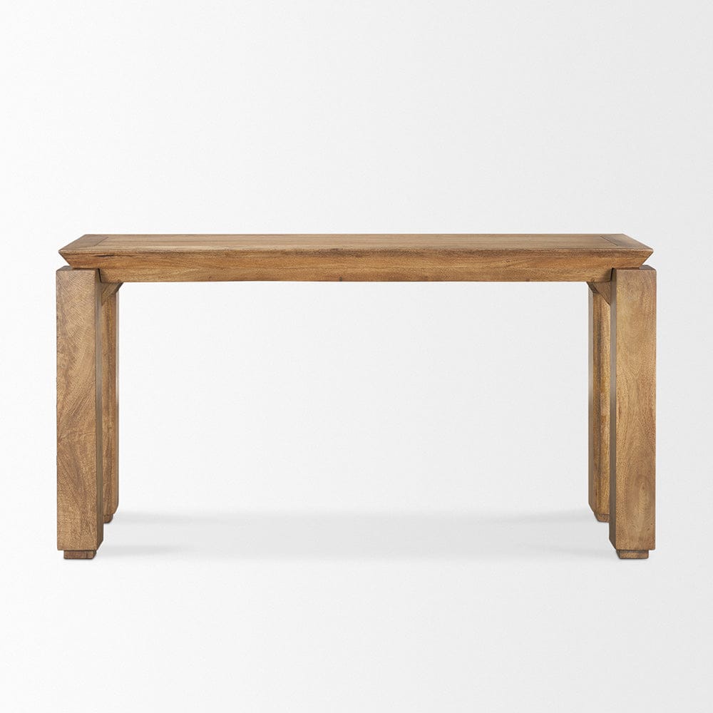 Mercana - Sapphira Brown Wood Tapered Top Console Table - 70775-AB view 2