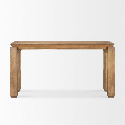 Mercana - Sapphira Brown Wood Tapered Top Console Table - 70775-AB view 2