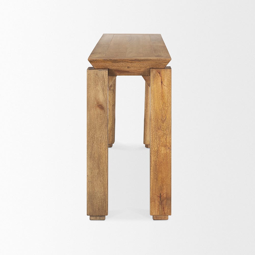 Mercana - Sapphira Brown Wood Tapered Top Console Table - 70775-AB view 3