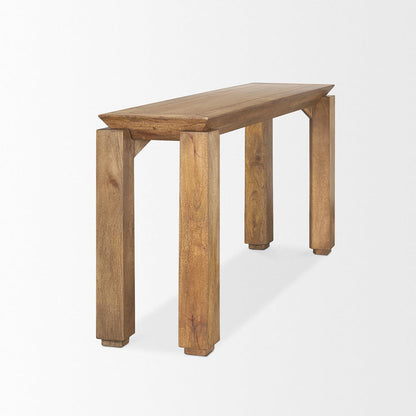 Mercana - Sapphira Brown Wood Tapered Top Console Table - 70775-AB view 4