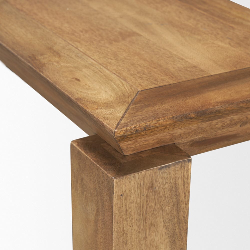 Mercana - Sapphira Brown Wood Tapered Top Console Table - 70775-AB view 5