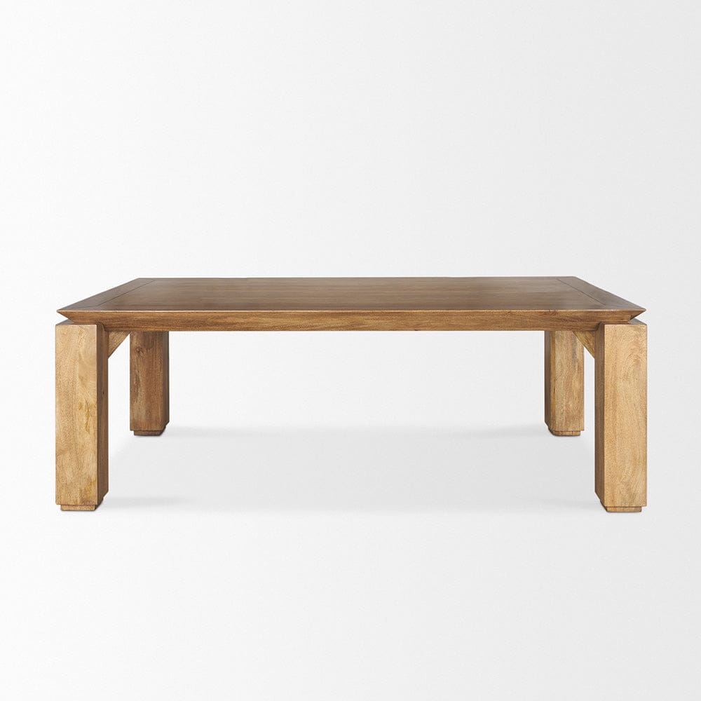 Mercana - Sapphira Brown Wood Tapered Top Rectangular Dining Table - 70776-AB view 2