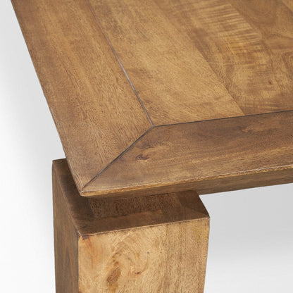 Mercana - Sapphira Brown Wood Tapered Top Rectangular Dining Table - 70776-AB view 5
