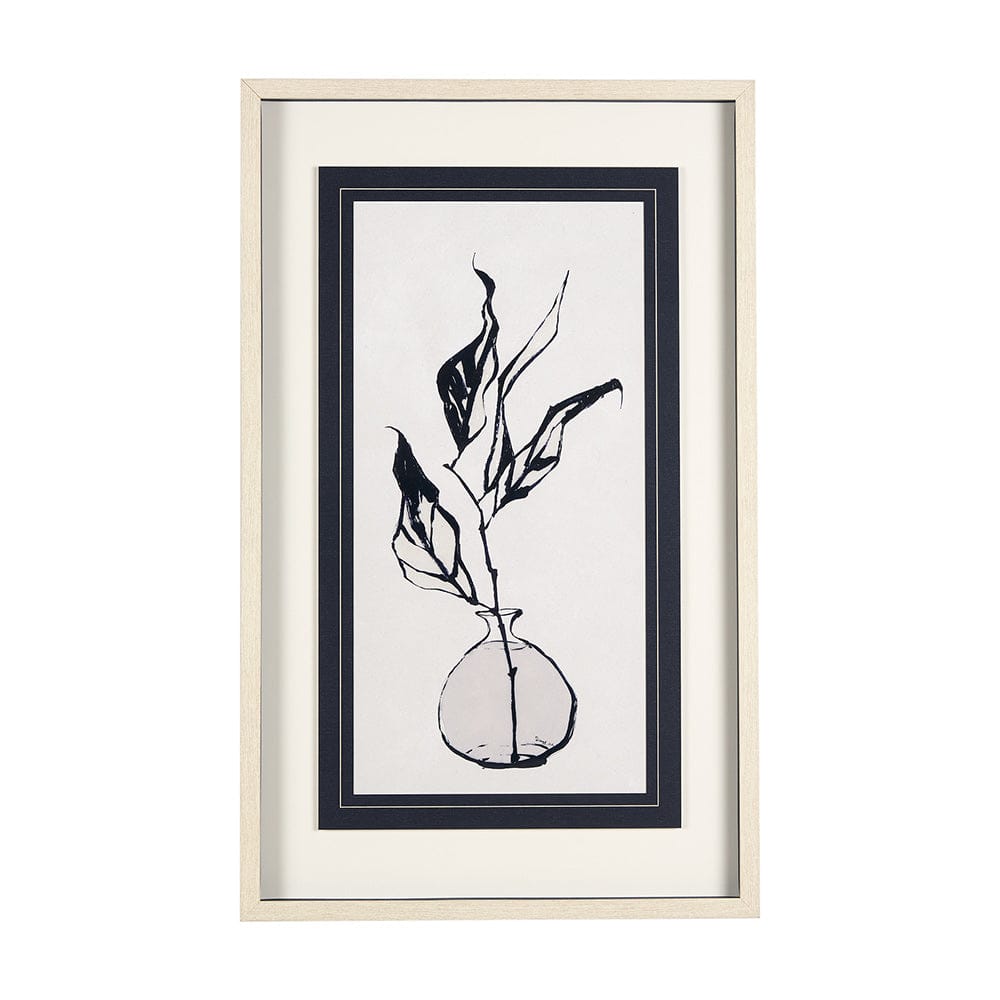 Mercana - Sapphire Vase I by Mercana Studio a Hand Embellished Textured Framed Art Print Matted under Glass - 14676 view 1