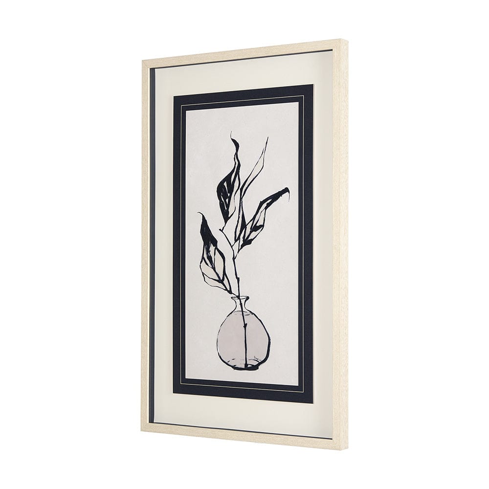 Mercana - Sapphire Vase I by Mercana Studio a Hand Embellished Textured Framed Art Print Matted under Glass - 14676 view 2