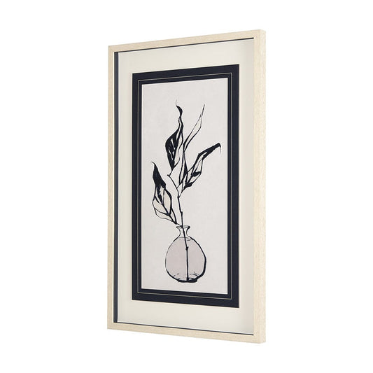 Mercana - Sapphire Vase I by Mercana Studio a Hand Embellished Textured Framed Art Print Matted under Glass - 14676 view 2