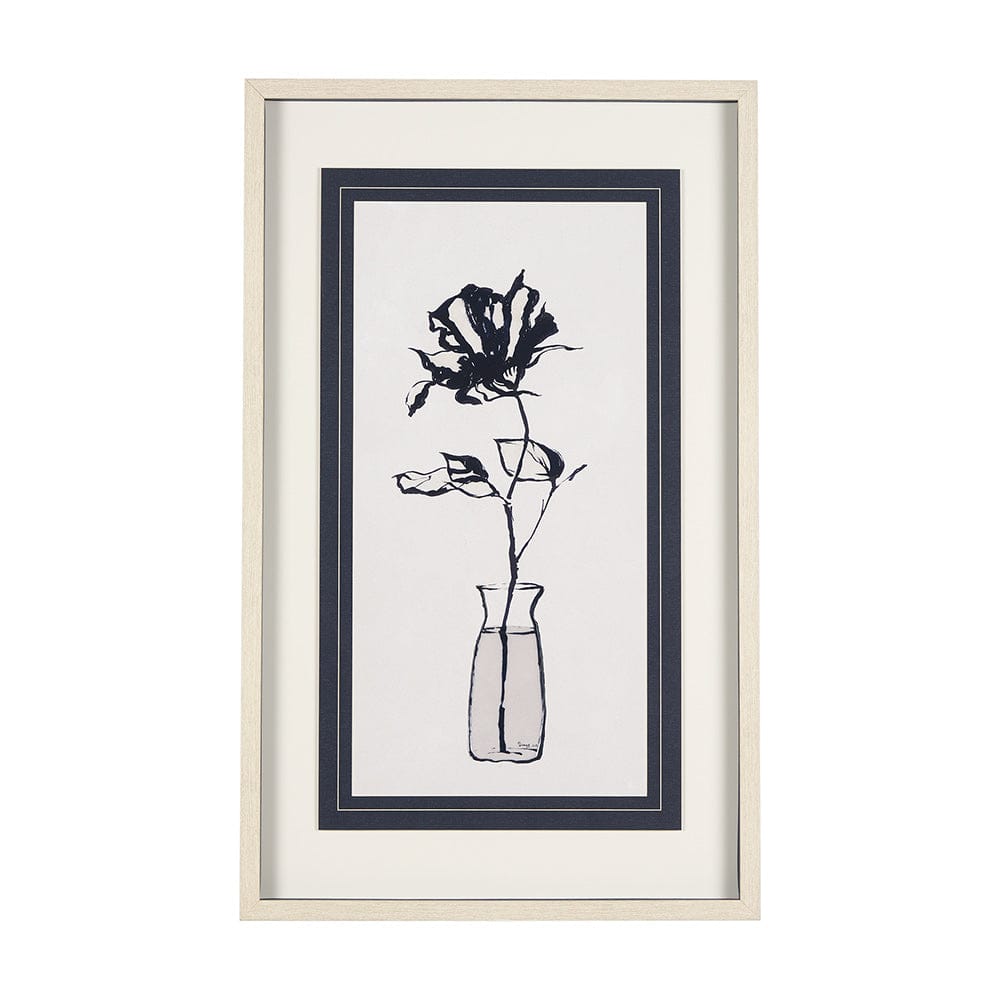 Mercana - Sapphire Vase II by Mercana Studio a Hand Embellished Textured Framed Art Print Matted under Glass - 14677 view 1