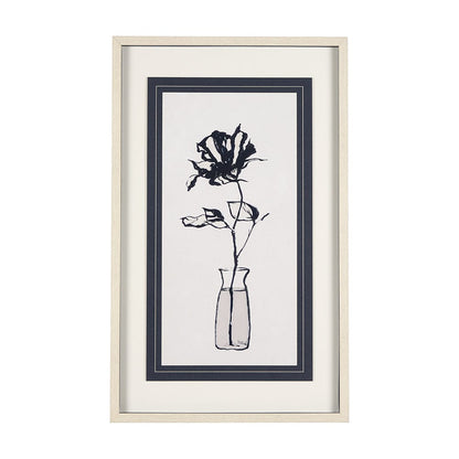 Mercana - Sapphire Vase II by Mercana Studio a Hand Embellished Textured Framed Art Print Matted under Glass - 14677 view 1