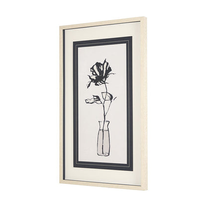 Mercana - Sapphire Vase II by Mercana Studio a Hand Embellished Textured Framed Art Print Matted under Glass - 14677 view 2