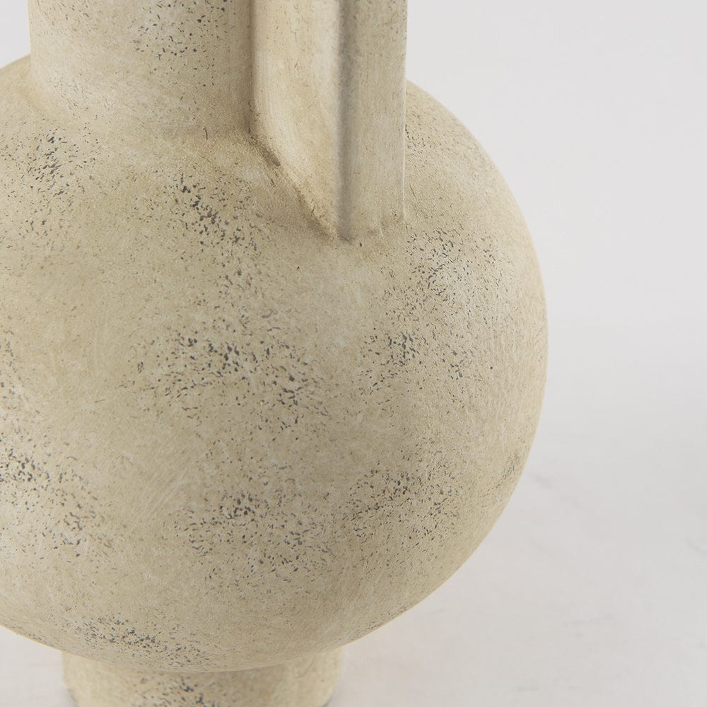 Mercana - Sariah 7.1L x 7.1W x 12.6H Beige Ceramic Vase - 69793 view 6