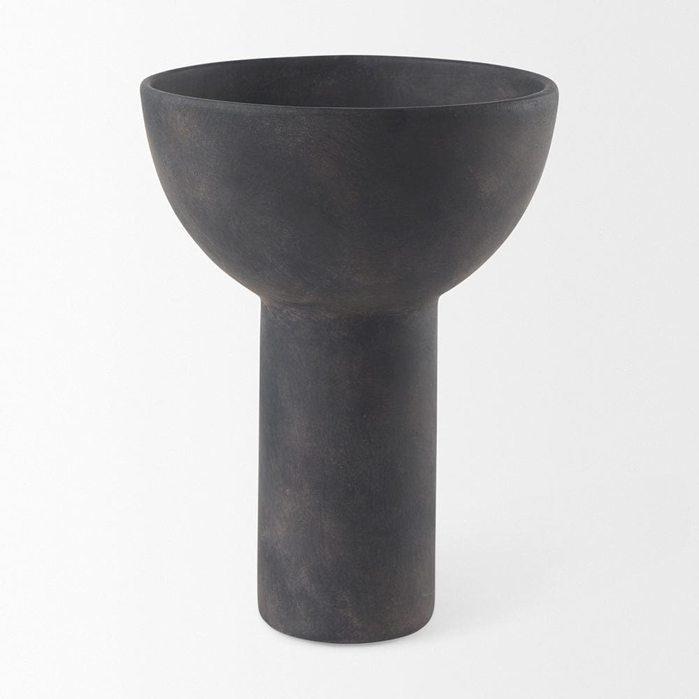 Mercana - Sariah 9.1L x 8.3W x 10.8H Black Ceramic Vase - 69792 view 2