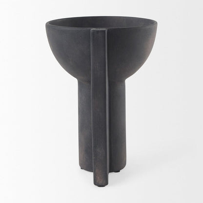 Mercana - Sariah 9.1L x 8.3W x 10.8H Black Ceramic Vase - 69792 view 4