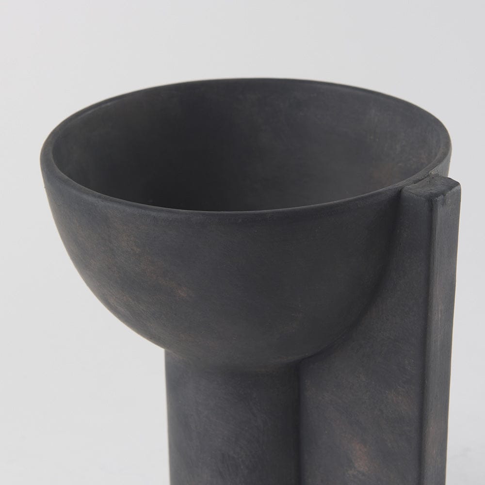 Mercana - Sariah 9.1L x 8.3W x 10.8H Black Ceramic Vase - 69792 view 5