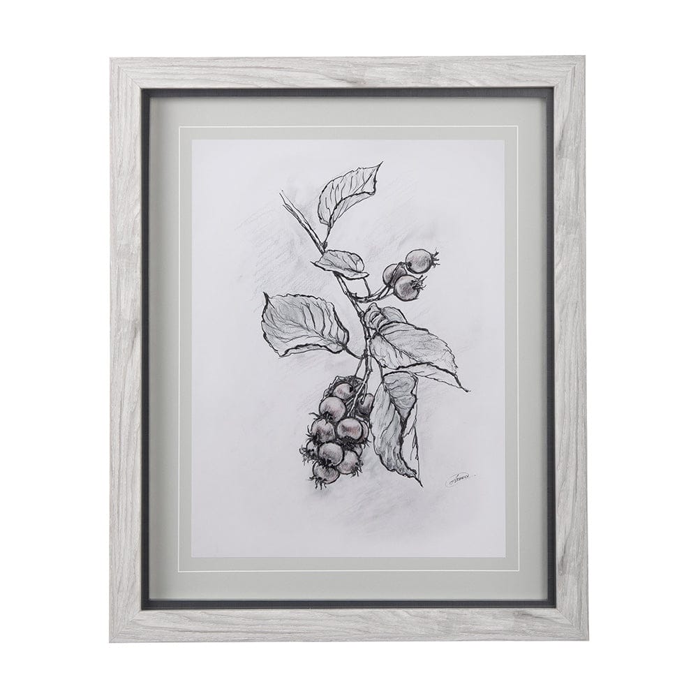 Mercana - Saskatoonberry by Mercana Studio Hand Embellished Framed Art Print Matted under Glass - 14074 view 1