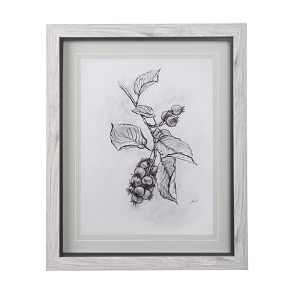Mercana - Saskatoonberry by Mercana Studio Hand Embellished Framed Art Print Matted under Glass - 14074 view 1