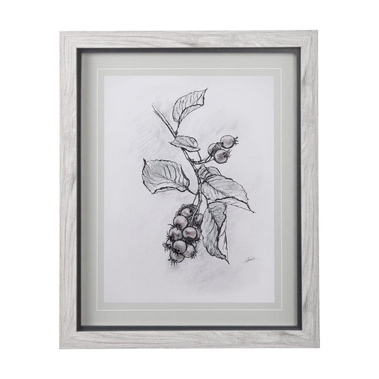 Mercana - Saskatoonberry by Mercana Studio Hand Embellished Framed Art Print Matted under Glass - 14074 view 1