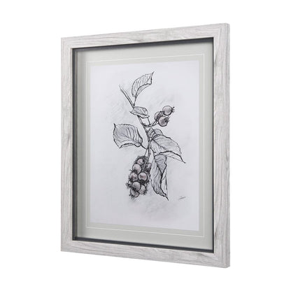 Mercana - Saskatoonberry by Mercana Studio Hand Embellished Framed Art Print Matted under Glass - 14074 view 2