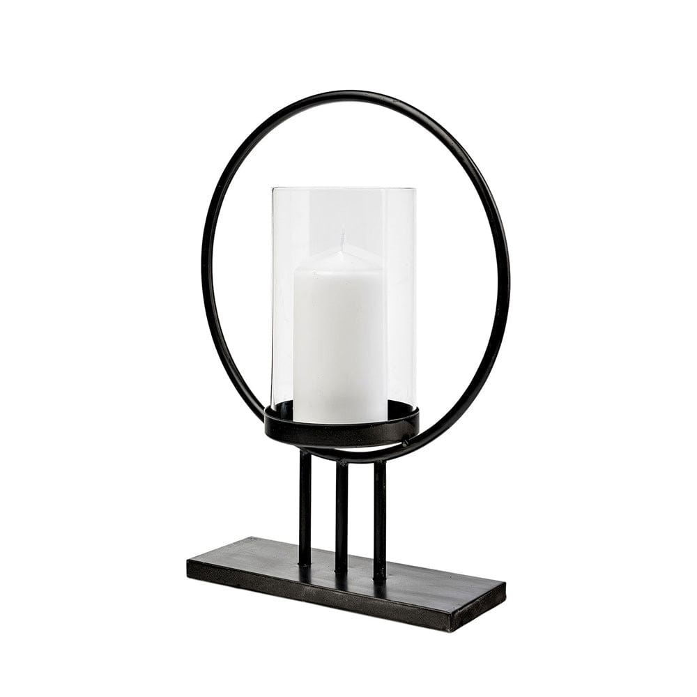 Mercana - Saturn I Small Black Metal Table Candle Holder - 67964_CLOSEOUT view 1