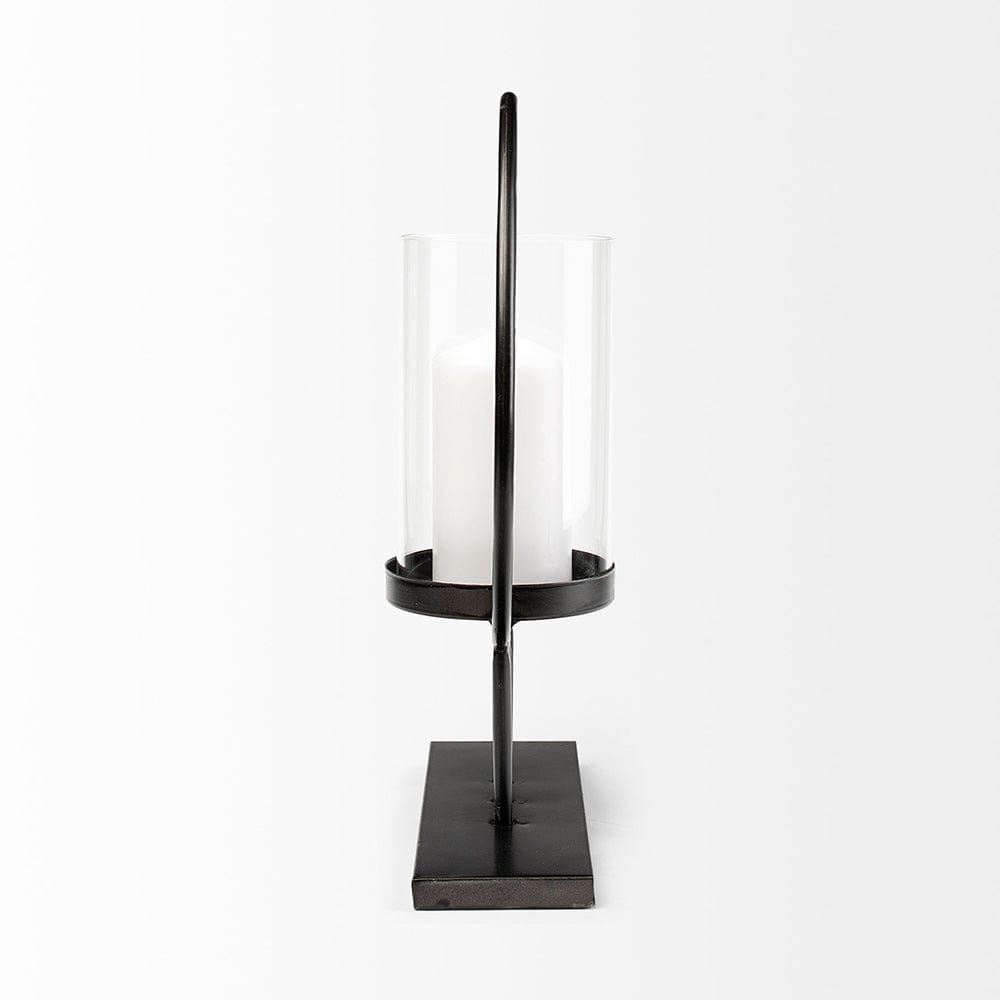 Mercana - Saturn I Small Black Metal Table Candle Holder - 67964_CLOSEOUT view 5