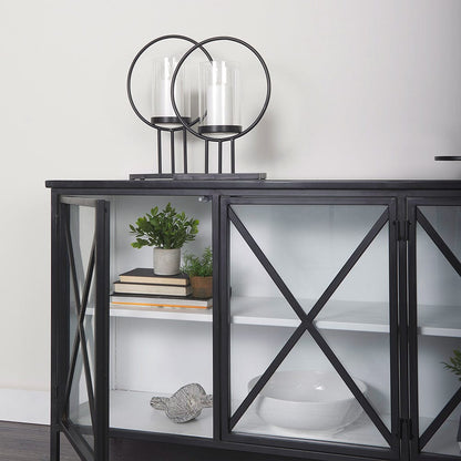 Mercana - Saturn I Small Black Metal Table Candle Holder - 67964_CLOSEOUT view 8