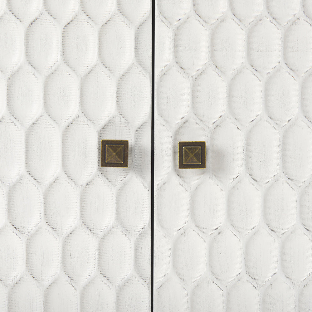 Mercana - Savannah White Fir Veneer w/ Gold Metal Accent 2-Door Accent Cabinet - 69760 view 10