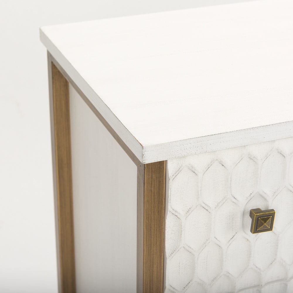 Mercana - Savannah White Fir Veneer w/ Gold Metal Accents 6-Drawer Sideboard - 69759_CLOSEOUT view 7