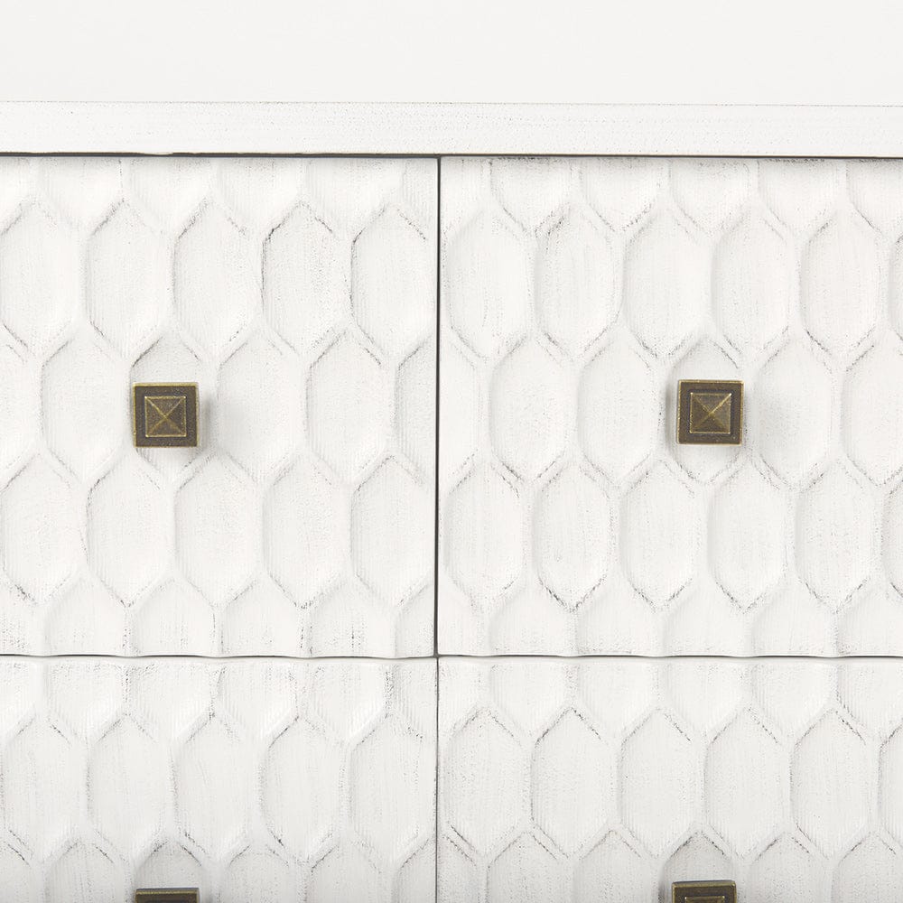 Mercana - Savannah White Fir Veneer w/ Gold Metal Accents 6-Drawer Sideboard - 69759_CLOSEOUT view 9